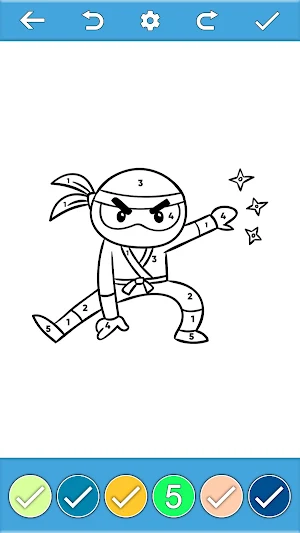 Ninja Art Color By Number Book Screenshot 3