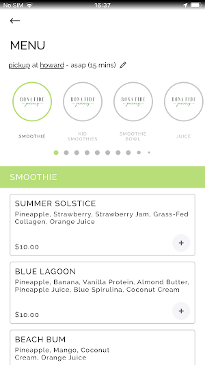 Bona Fide Juicery Screenshot 2