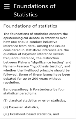 Foundation of statistics Screenshot 2