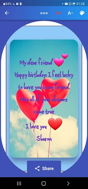 Birthday wishes Screenshot 1