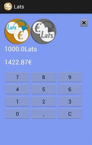 LVL to Eur  converter Screenshot 1