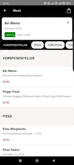 Bei Memo Pizza & Grillhaus Screenshot 0