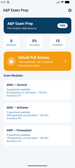 A&P Exam Prep Aviation 2026 Screenshot 0