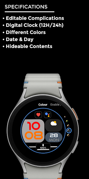 Night ver 40 - watch face Screenshot 3