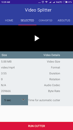Video Splitter Screenshot 1