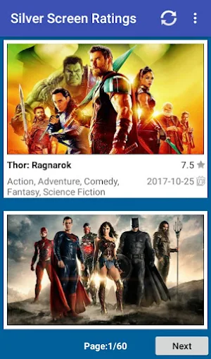 Silver Screen Ratings Screenshot 0