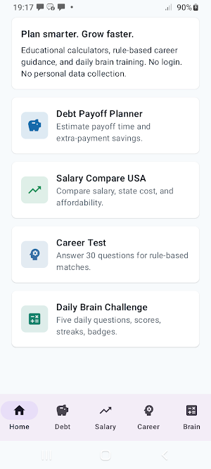Career & Debt Planner Screenshot 0