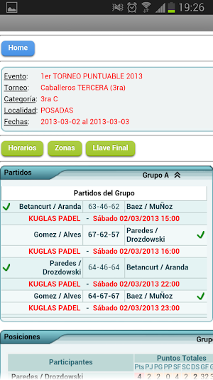 Tiempo con Partido Padel Screenshot 1