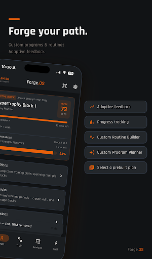 Forge.OS - Gym Log & Planner Screenshot 1