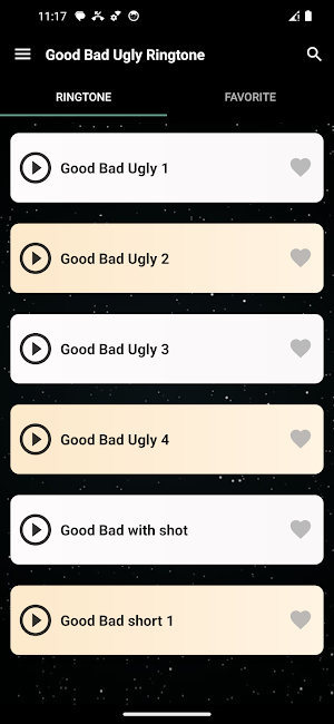 Good bad ugly ringtone Screenshot 0