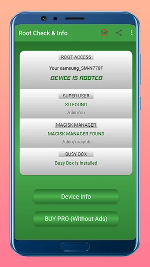 Root Check & Info Screenshot 1