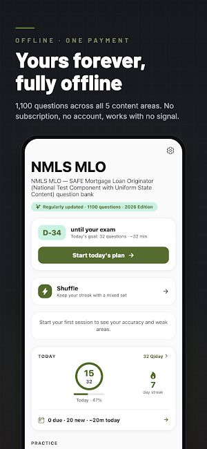 MLO Exam Prep — NMLS SAFE Test Screenshot 0