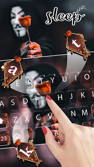 Anonymous Romance Keyboard Background Screenshot 1