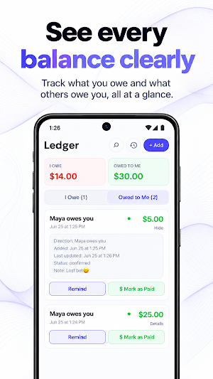 Knot - Track Debt with Friends Screenshot 0