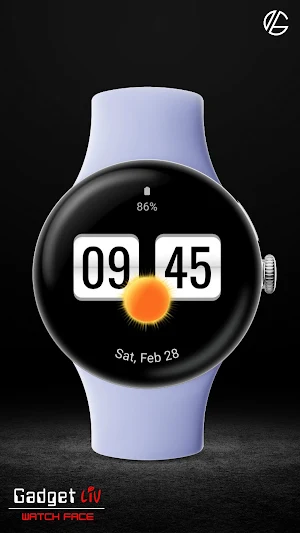 Flip Clock Digital Watch Face Screenshot 0