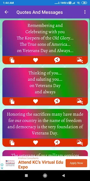 Happy Veterans Day:Greeting,Photo Frames,GIF Quote Screenshot 3