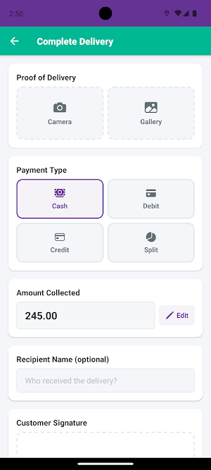 ODeliver Driver Screenshot 3