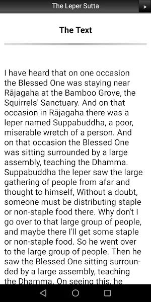 The Leper Sutta - Buddhism Screenshot 1