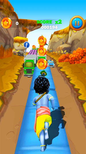 Krishna Little Boy Subway Dash Screenshot 2