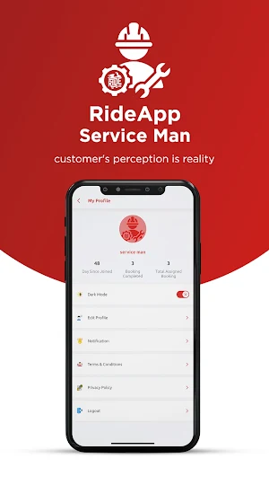 RideApp Service Man Screenshot 1