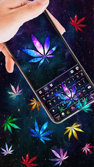 Galaxy Weed Gravity Keyboard Background Screenshot 0