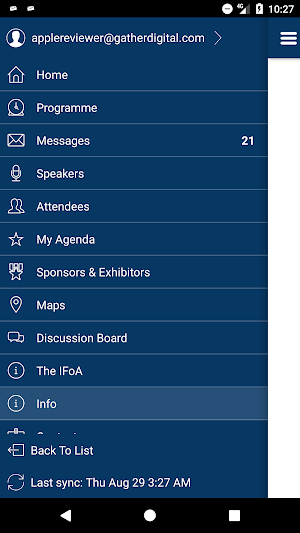 IFoA Conference App Screenshot 1