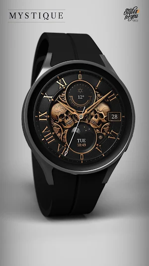 S4U Mystique - Gold watch face Screenshot 2