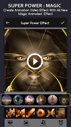 Super Power Effect Video Maker : Photo Animation Screenshot 0