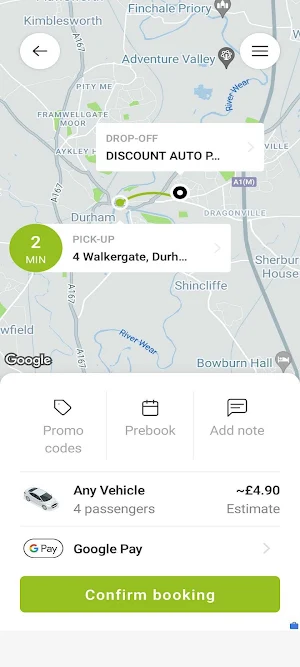 Nearby Durham Taxis Screenshot 2