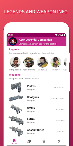 Companion for Apex Legends - Weapons, Stats, Guide Screenshot 2