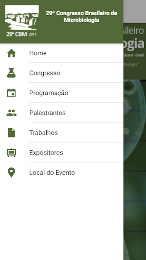 29º Congresso Brasileiro de Microbiologia Screenshot 1