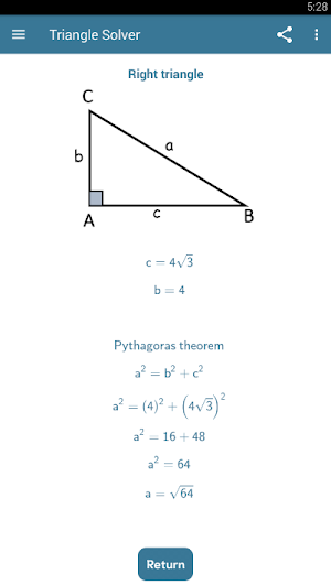 Triangle Solver Screenshot 2