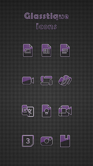 Glasstique Purple Icons Screenshot 1