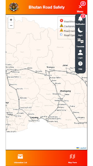 Bhutan RoadWatch App Screenshot 1