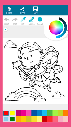Kawaii Fairy Coloring Book Screenshot 3