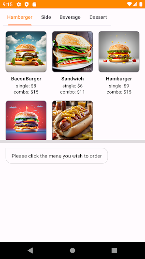 Burger Kiosk - Order Simulator Screenshot 1
