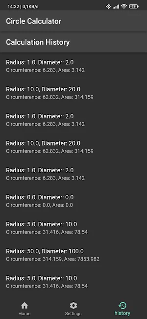 Circle Calculator Screenshot 0