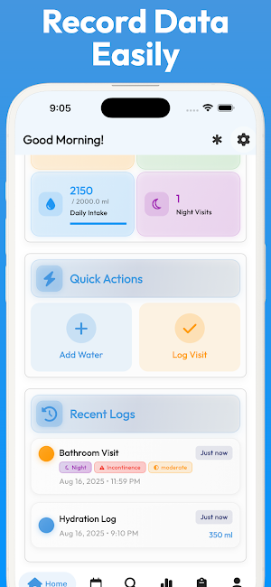 Pee Tracker - Bladder Log Screenshot 2