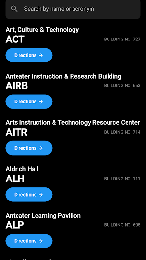 UCI Anteater's ClassFinder Screenshot 0