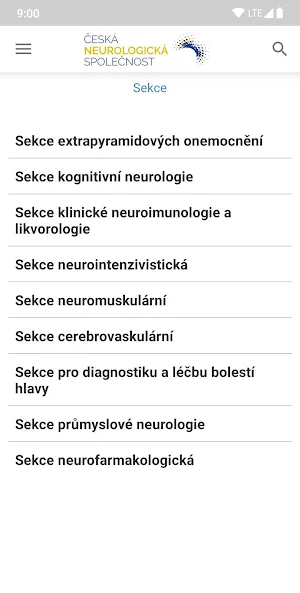 Česká neurologická společnost Screenshot 3