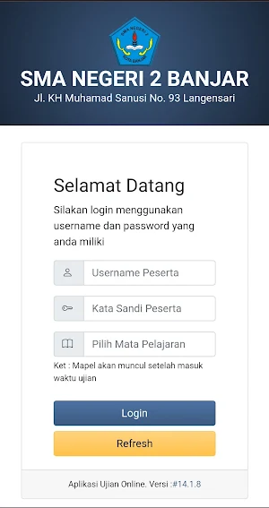 Exam Client SMAN 2 Banjar Screenshot 2