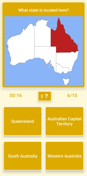 Australia Map - Geography Quiz Screenshot 0