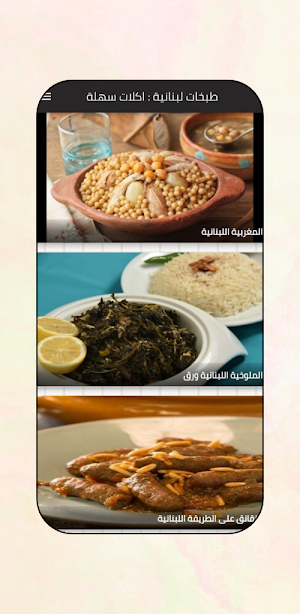 طبخات لبنانية : اكلات سهلة Screenshot 2