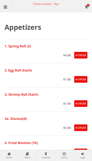 China Garden Rye Online Order Screenshot 1