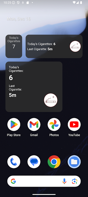Cigarette counter and tracker Screenshot 0