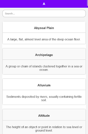 World Geography Dictionary Screenshot 1