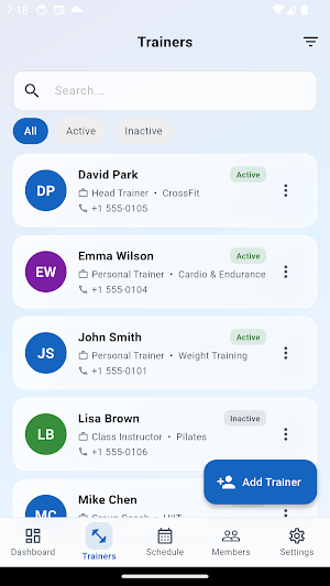 Gym Trainer Manager Screenshot 1