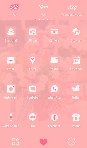 Flower Bicycle Theme +HOME Screenshot 2