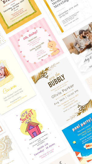 Invitation Card Maker: Ecards & Digital Card Screenshot 1