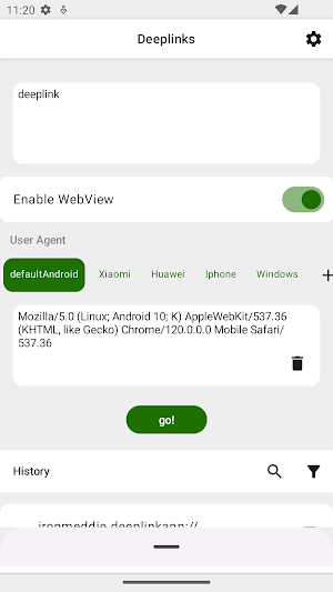 Deeplinks App Screenshot 1